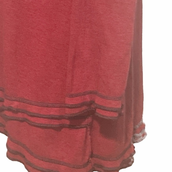Parsley & Sage Red Tunic with Cowl Neck and Asymmetrical Hem - Picture 4 of 8